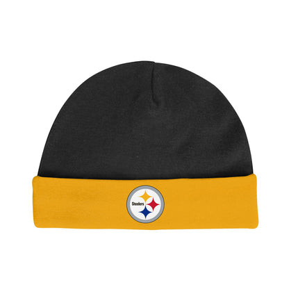 Pittsburgh Steelers 3-Piece Creeper, Bib, & Hat Set