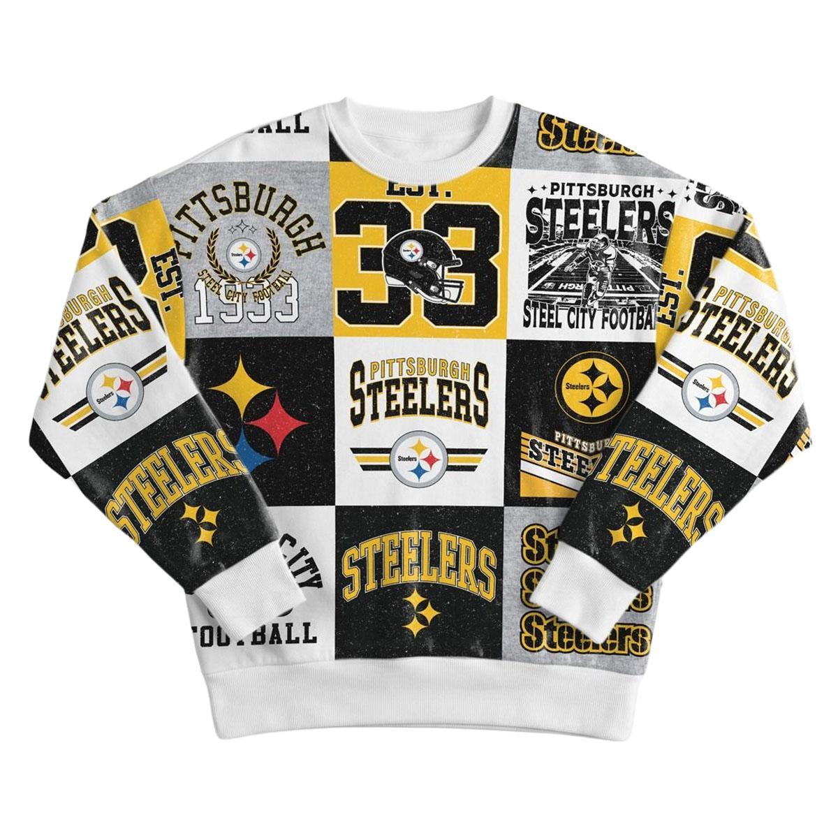 Pittsburgh Steelers Women's Gameday Couture Highlight Reel Crew Sweatshirt