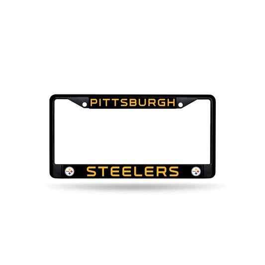 Pittsburgh Steelers Black Metal License Plate Frame