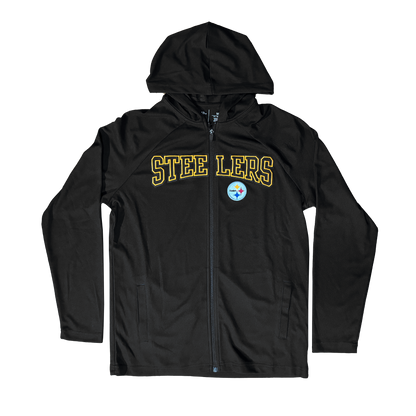 Antigua Pittsburgh Steelers Lightweight Zip-Up Hoodie