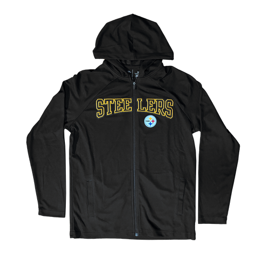 Antigua Pittsburgh Steelers Lightweight Zip-Up Hoodie