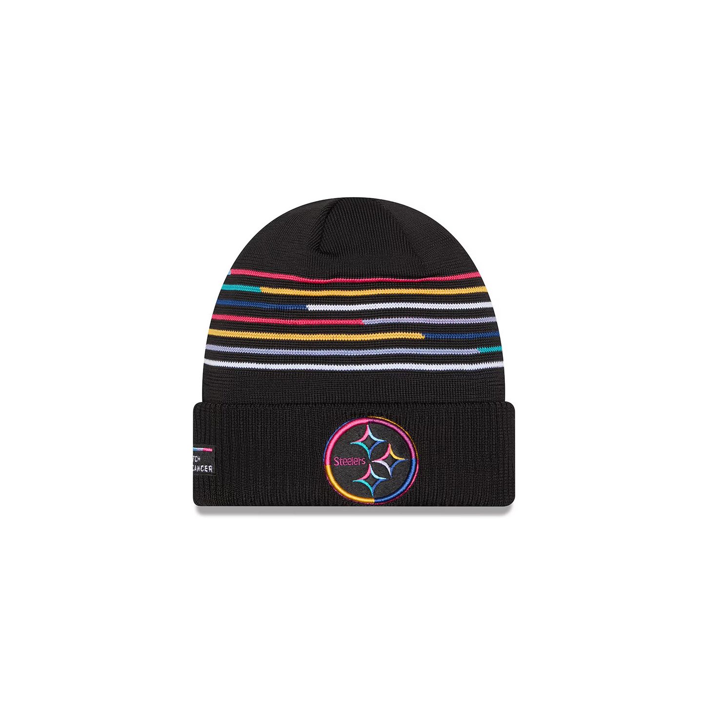 Pittsburgh Steelers Youth New Era 2025 NFL Crucial Catch Cuffed Knit Hat