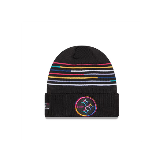 Pittsburgh Steelers Youth New Era 2025 NFL Crucial Catch Cuffed Knit Hat