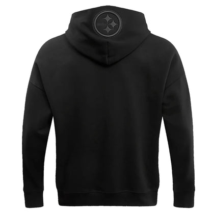 Pittsburgh Steelers Black Drop Shoulder Pullover Hoodie