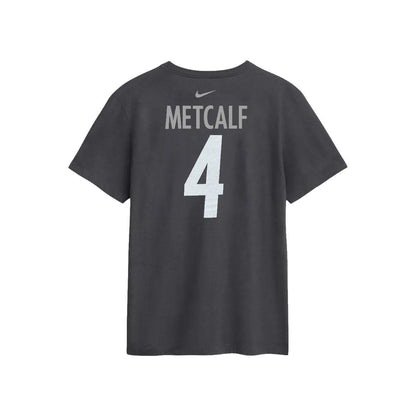 Youth DK Metcalf #4 Pittsburgh Steelers Nike Anthracite Name & Number Tee