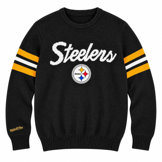 Mitchell & Ness NFL Team Logo Head Coach Crew Neck Sweater