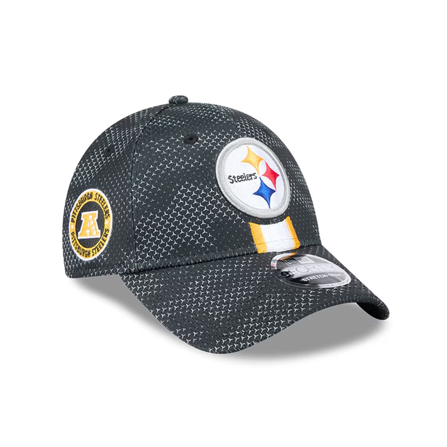 Men's Pittsburgh Steelers New Era Black 2024 Sideline 9FORTY Stretch-Snap Hat