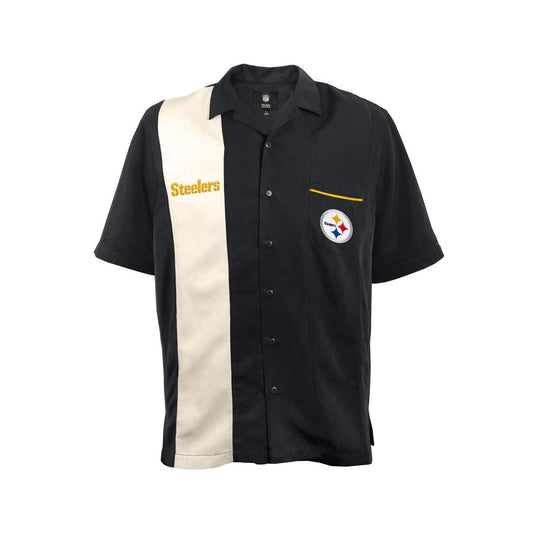 Pittsburgh Steelers Short Sleeve Bowling Strike Black Shirt