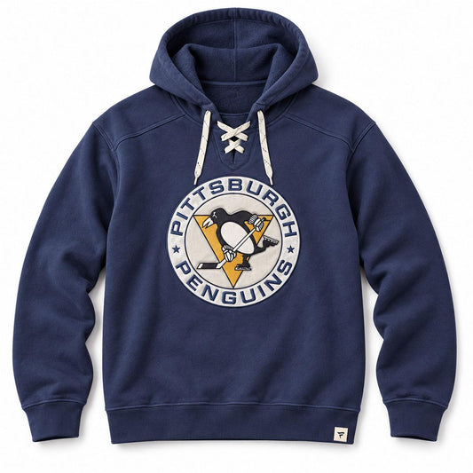 Pittsburgh Penguins Fanatics Navy Fleece French Terry Pullover Hoodie