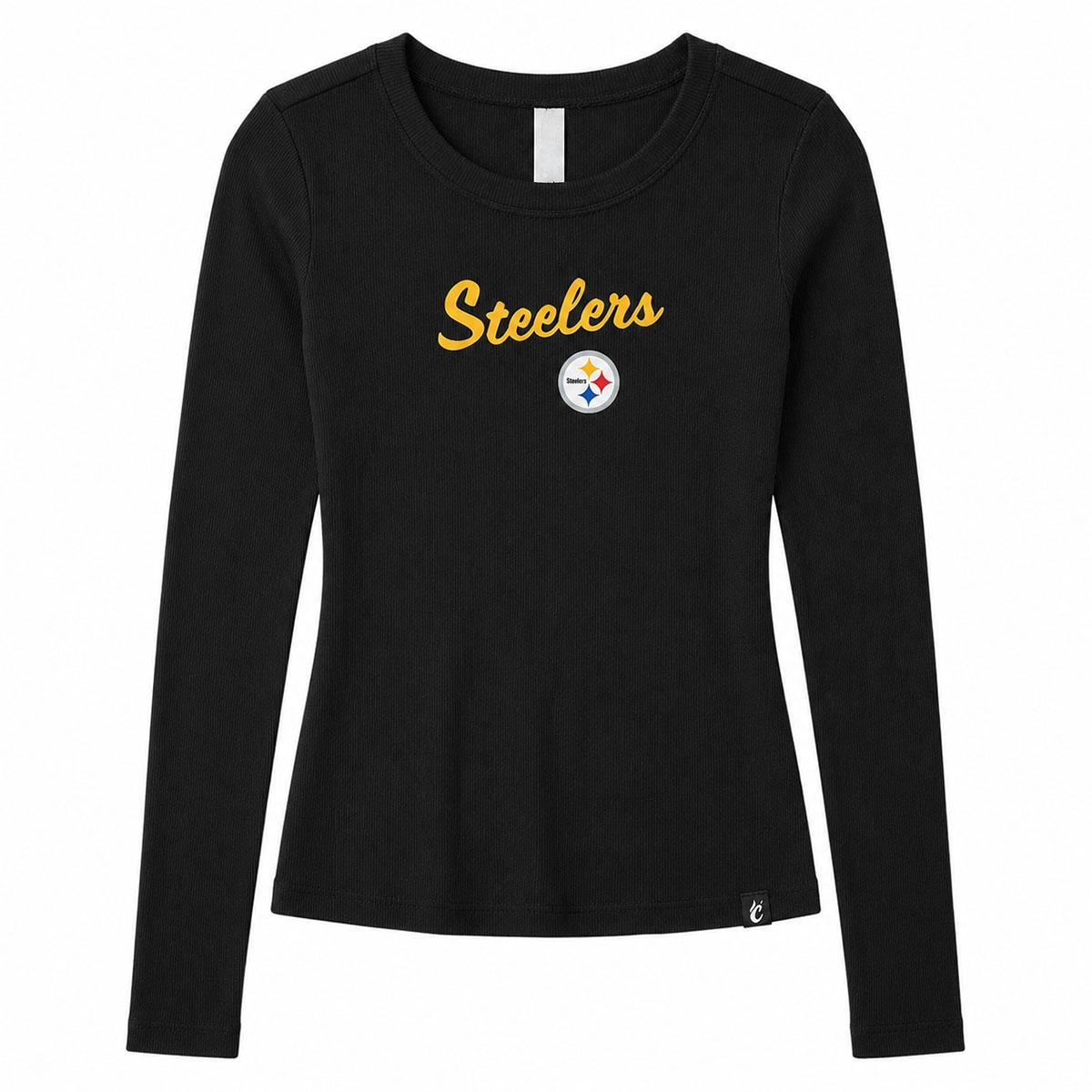 Pittsburgh Steelers Womens Ribbed Certo Long Sleeve