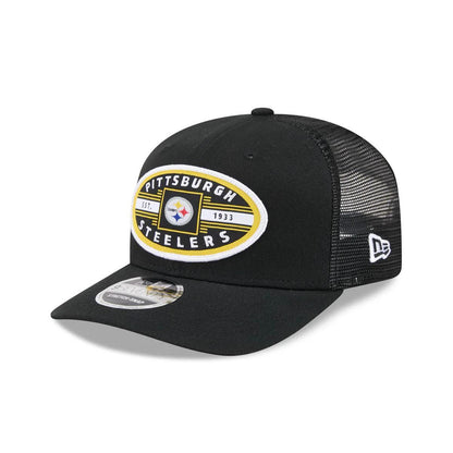 Pittsburgh Steelers New Era Black Collegiate 9SEVENTY Trucker Hat