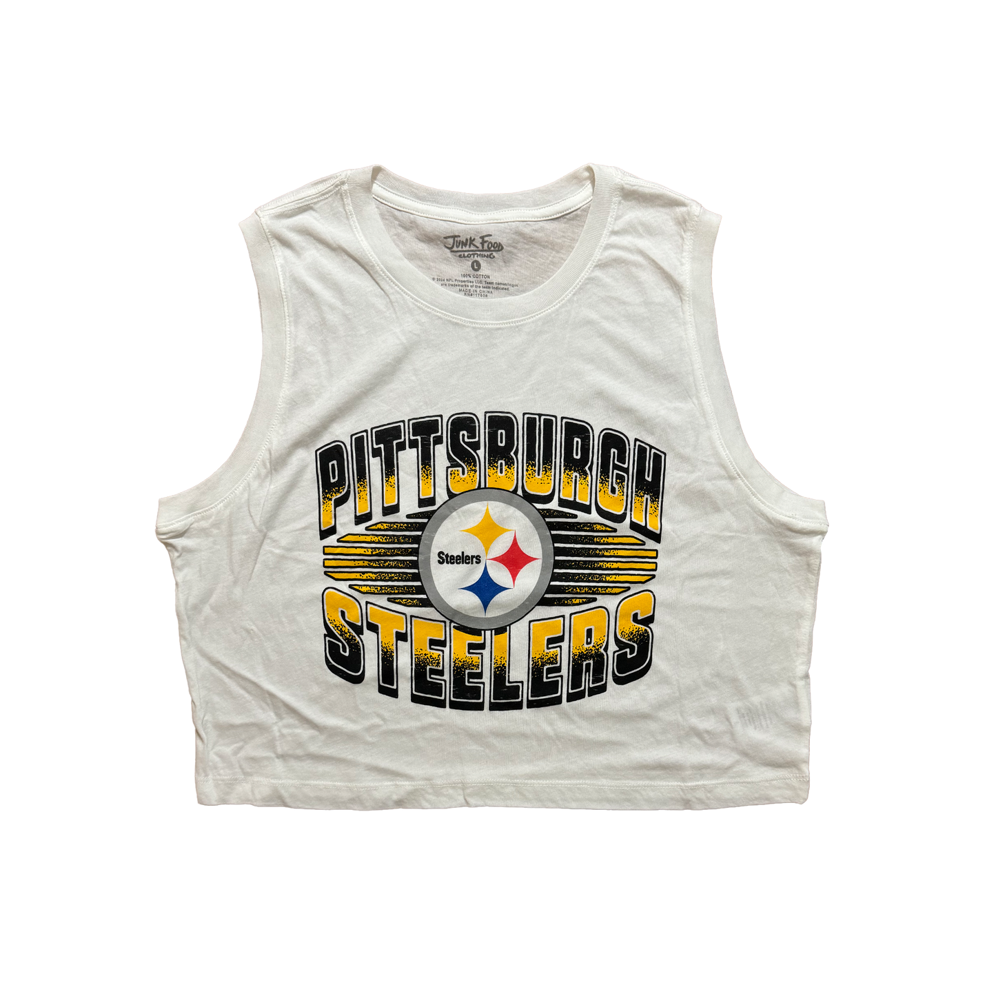 Junk Food Pittburgh Steelers Women's Cropped Tank