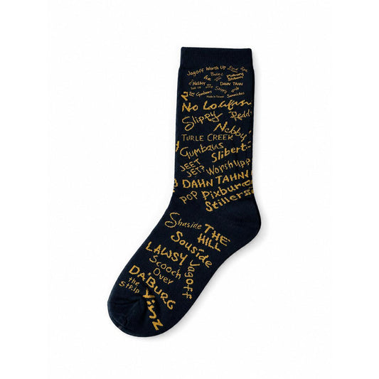Pittsburghese Black Socks