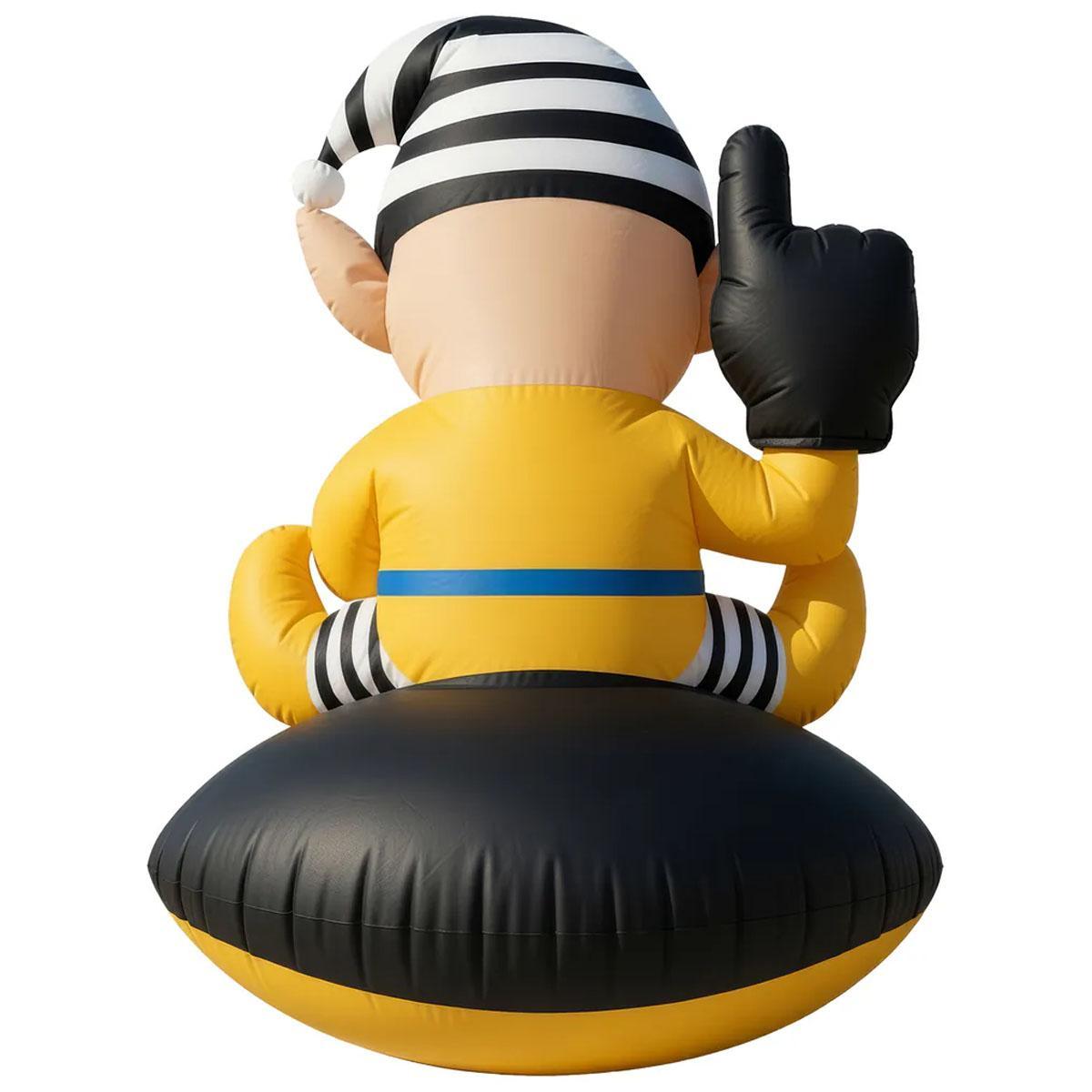 Pittsburgh Steelers 4' Elf on a Football Outdoor Yard Inflatable