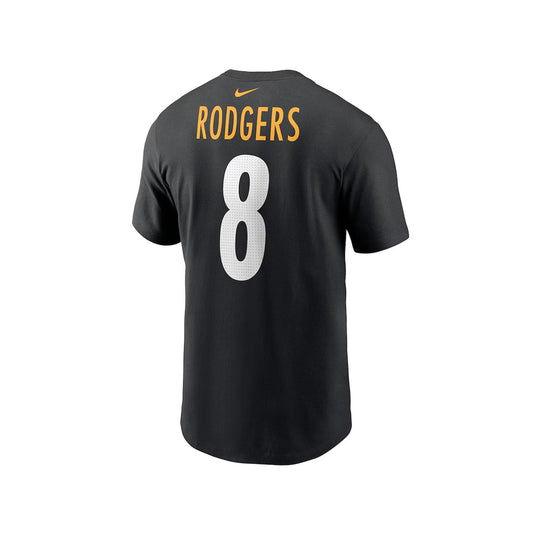 Pittsburgh Steelers Youth Aaron Rodgers #8 Nike Black Name & Number Tee
