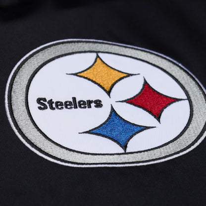 Pittsburgh Steelers Walk the Tunnel Hooded Satin Bomber Full-Zip Jacket
