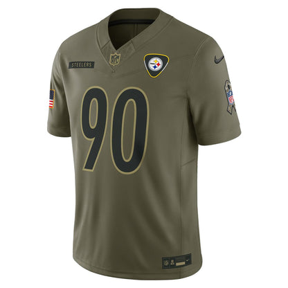 Pittsburgh Steelers T.J. Watt #90 Men's Nike Vapor F.U.S.E. Limited Salute to Service Jersey