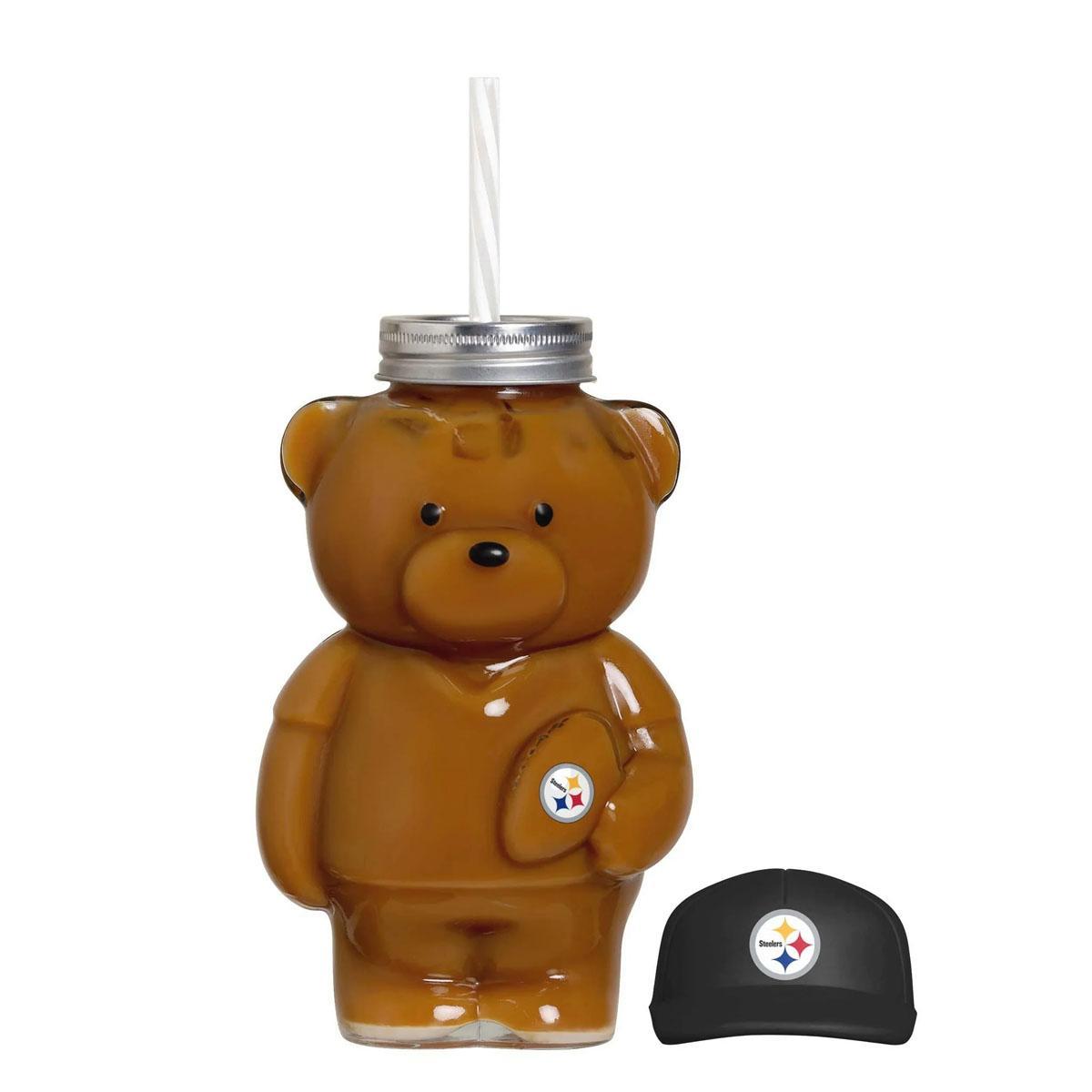 Pittsburgh Steelers Glass Bear Tumbler