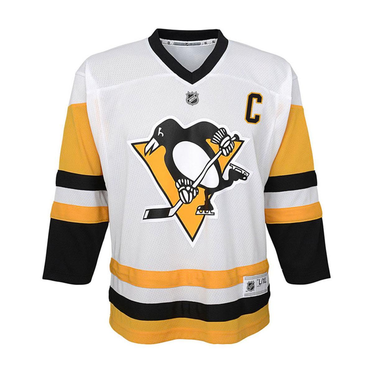 Sydney Crosby #87 Pittsburgh Penguins Youth White Replica Away Hockey Jersey