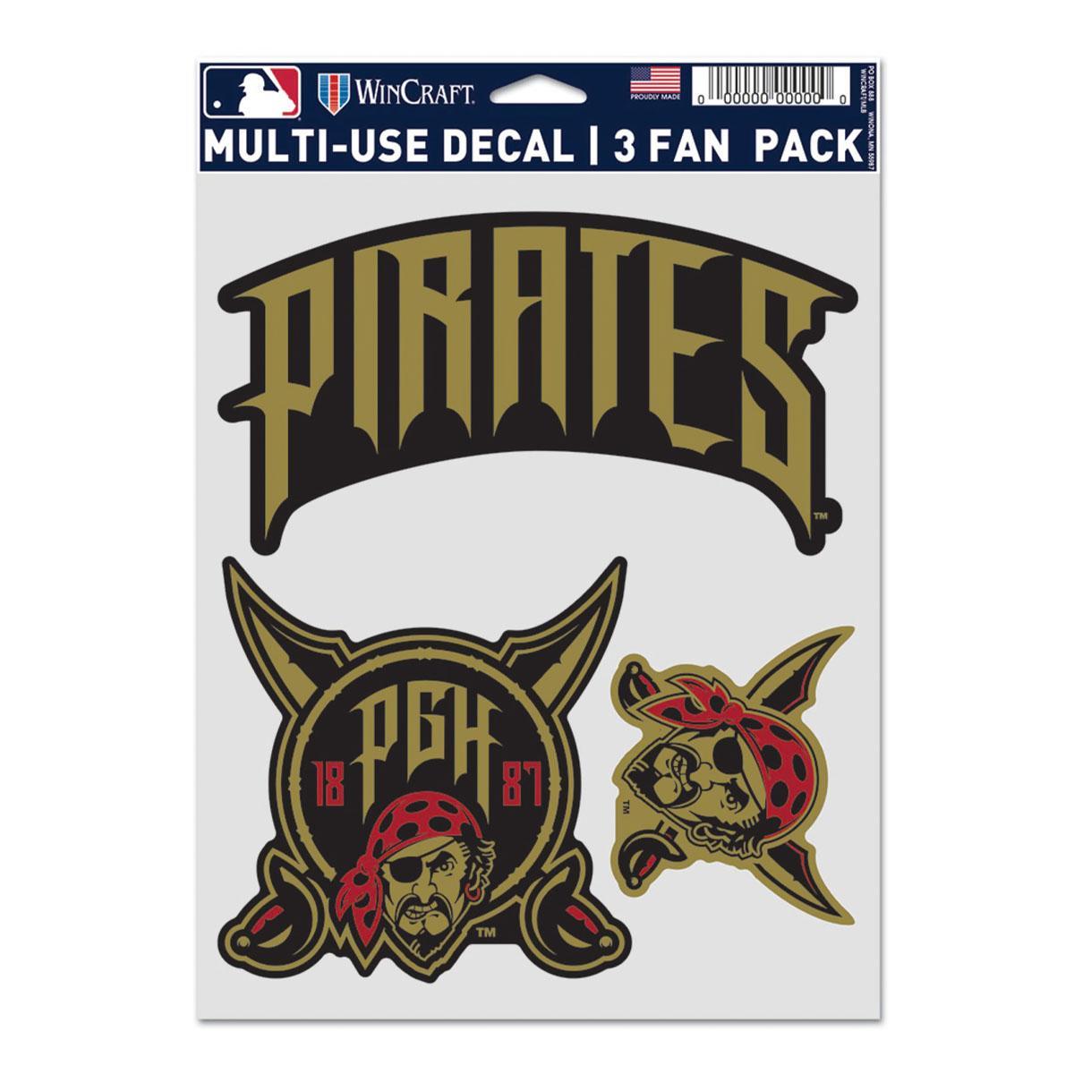 Pittsburgh Pirates 2026 City Connect Fan 3 Pack Auto Decal