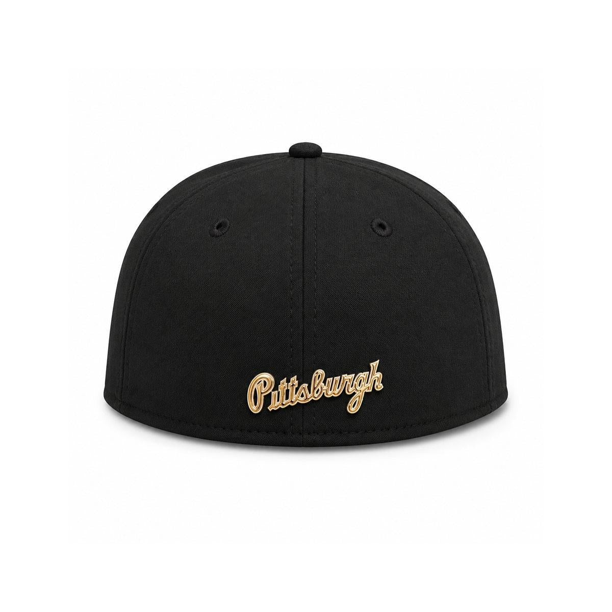 Pittsburgh Pirates New Era Black Metallic 39THIRTY M-Crown Flex Hat