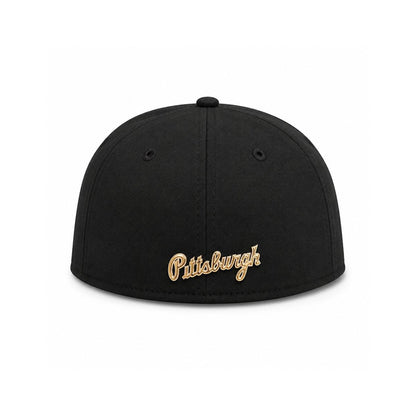 Pittsburgh Pirates New Era Black Metallic 39THIRTY M-Crown Flex Hat