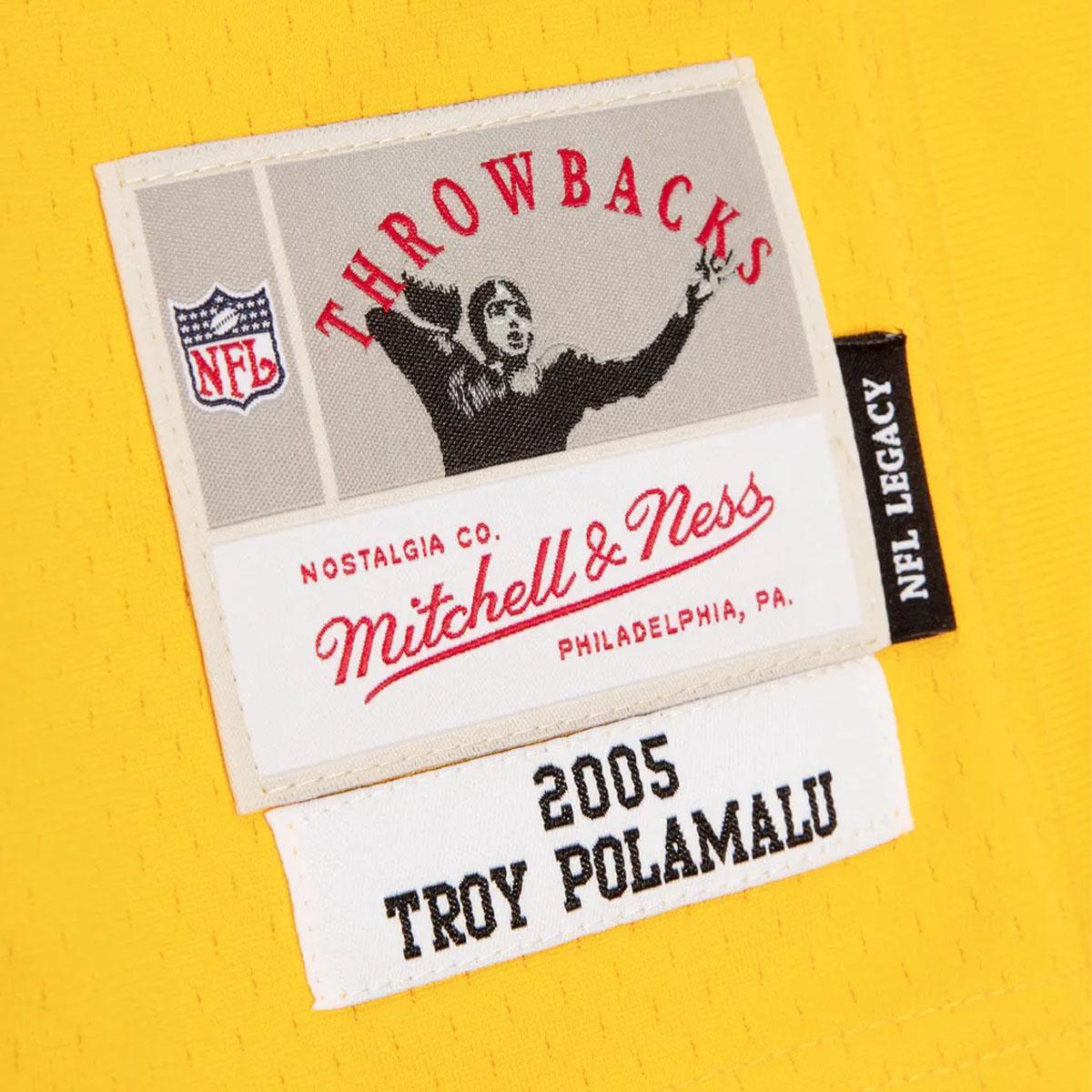 Troy Polamalu #43 Pittsburgh Steelers Mitchell & Ness Black/Gold 2005 Split Legacy Replica Jersey