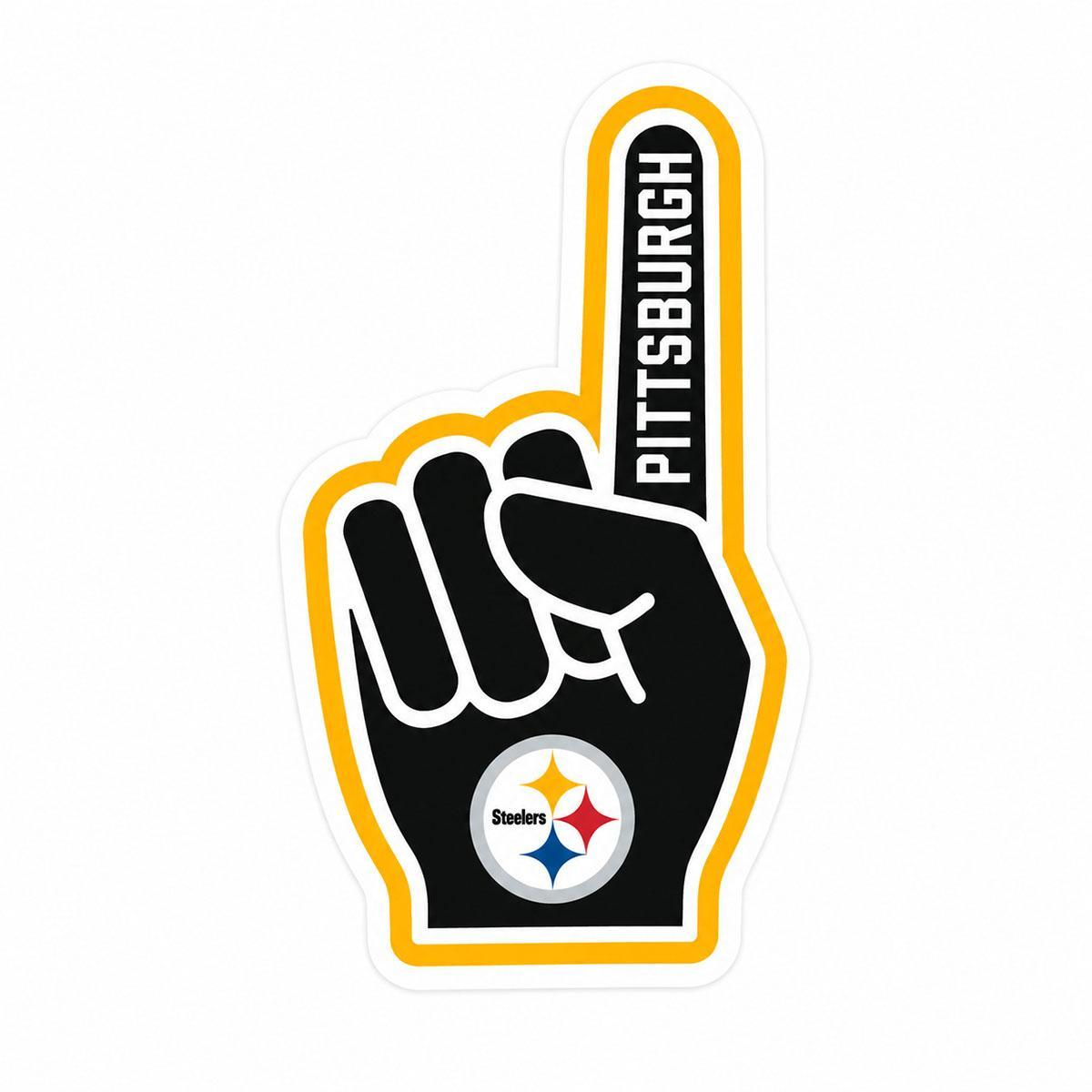 Pittsburgh Steelers Fan Finger 3" Sticker
