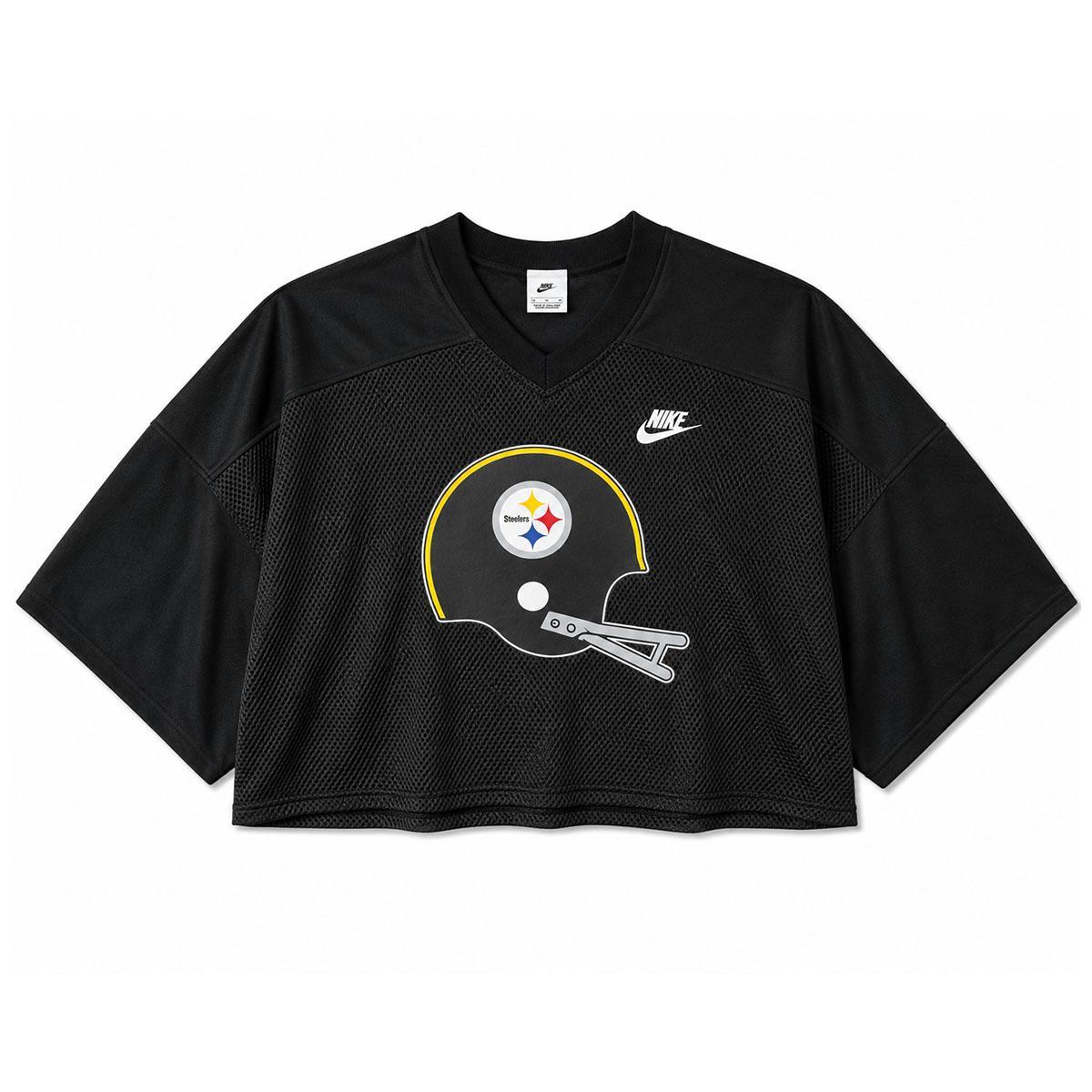 Pittsburgh Steelers Women's Retro Helmet Jersey Top