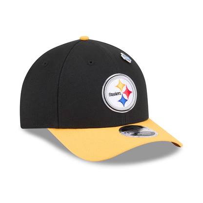 Pittsburgh Steelers New Era Black/Gold 2026 NFL Draft 9FORTY M-Crown Adjustable Hat