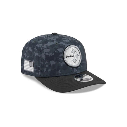 Youth Pittsburgh Steelers New Era Black 2026 Salute To Service 9SEVENTY Adjustable Hat