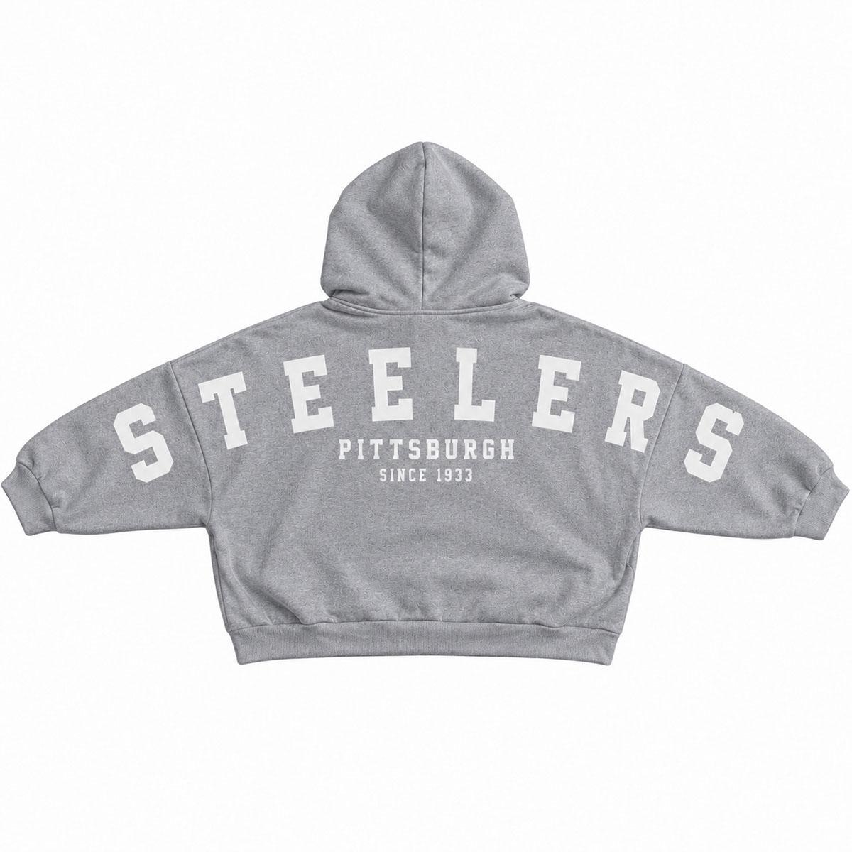 Pittsburgh Steelers Women's Tonal Grey Full Zip Starter Hoodie