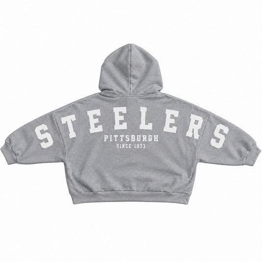 Pittsburgh Steelers Women's Tonal Grey Full Zip Starter Hoodie