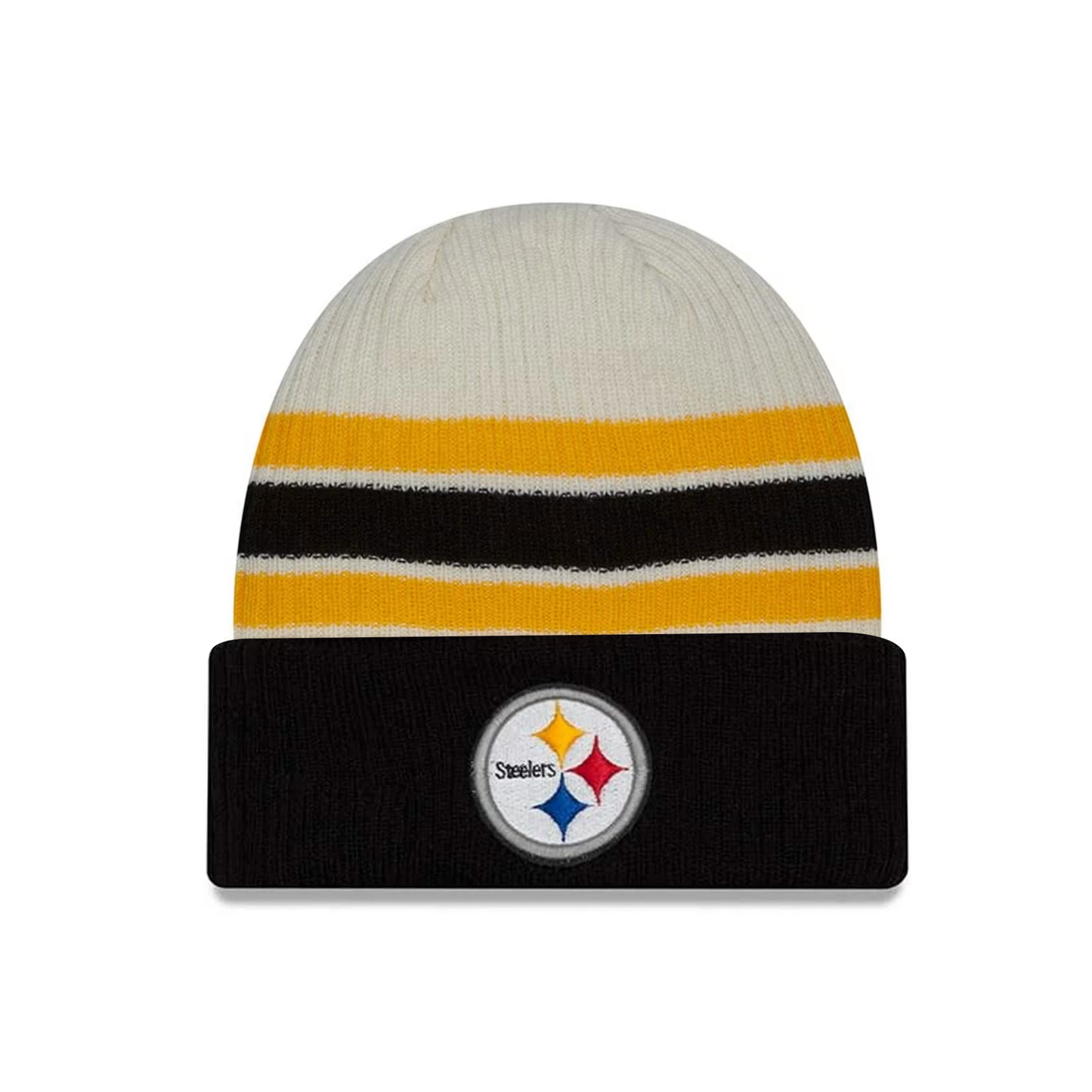 New Era Pittsburgh Steelers White Vintage Cuff Mens Knit Hat