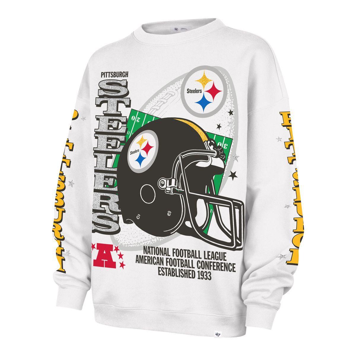 Pittsburgh Steelers Women's '47 Brand Thunderous Oversized Crew