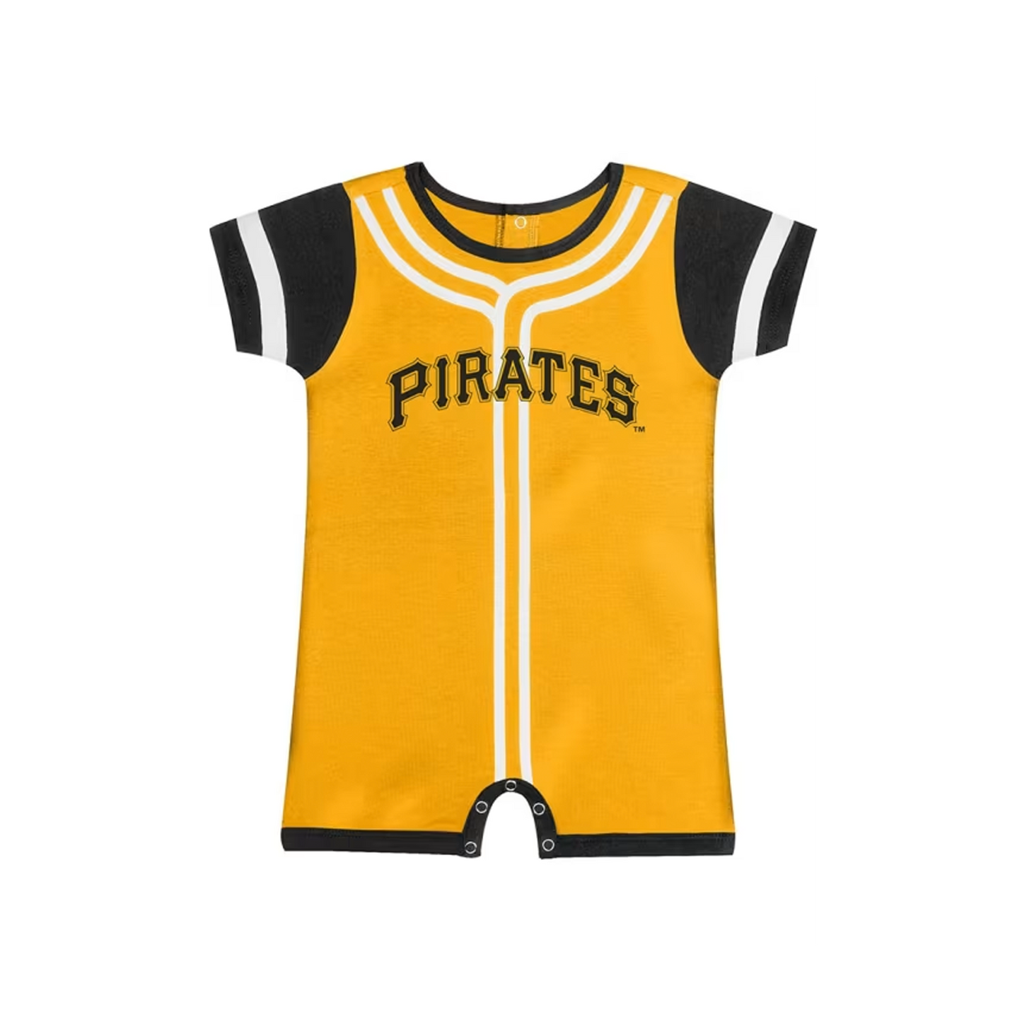 Pittsburgh Pirates Baby Yellow Speed Throw Short Sleeve One Piece