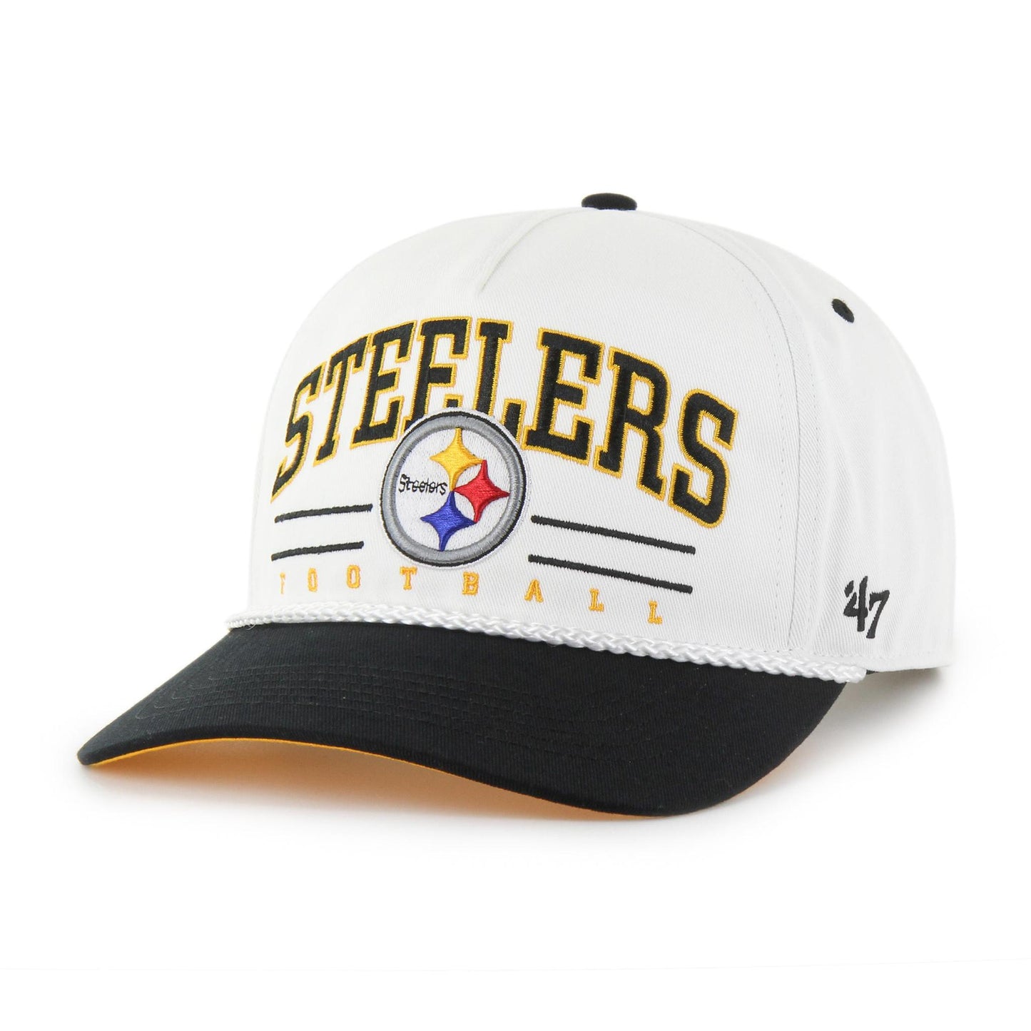 Pittsburgh Steelers Classic White '47 Hitch Adjustable Hat