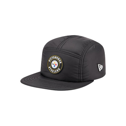 Pittsburgh Steelers New Era Black Quilted Camper Adjustable Hat