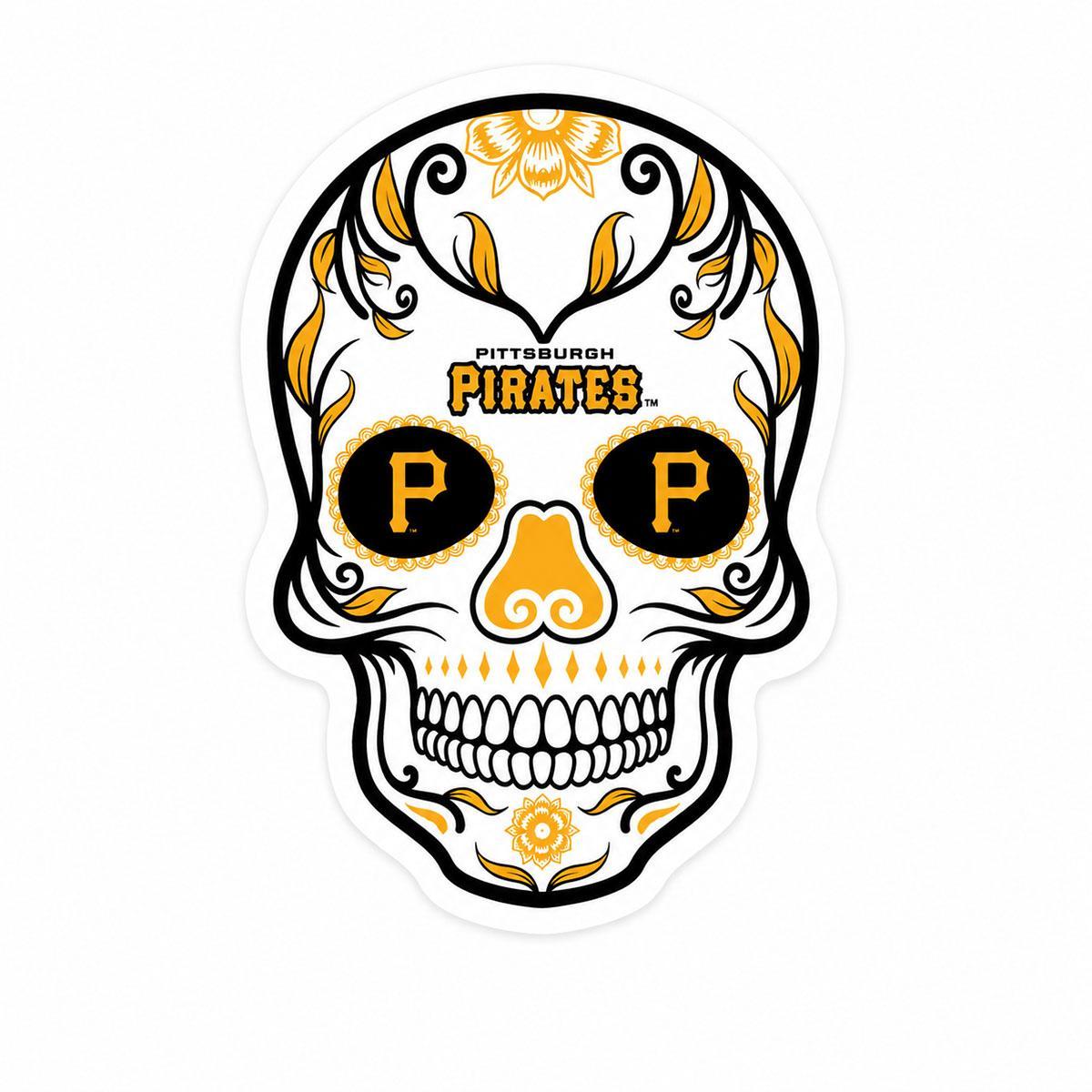 Pittsburgh Pirates Sugar Skull 3" Sticker