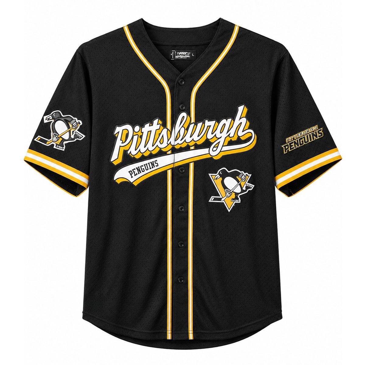 Pittsburgh Penguins Pro Standard Script Button Down Jersey