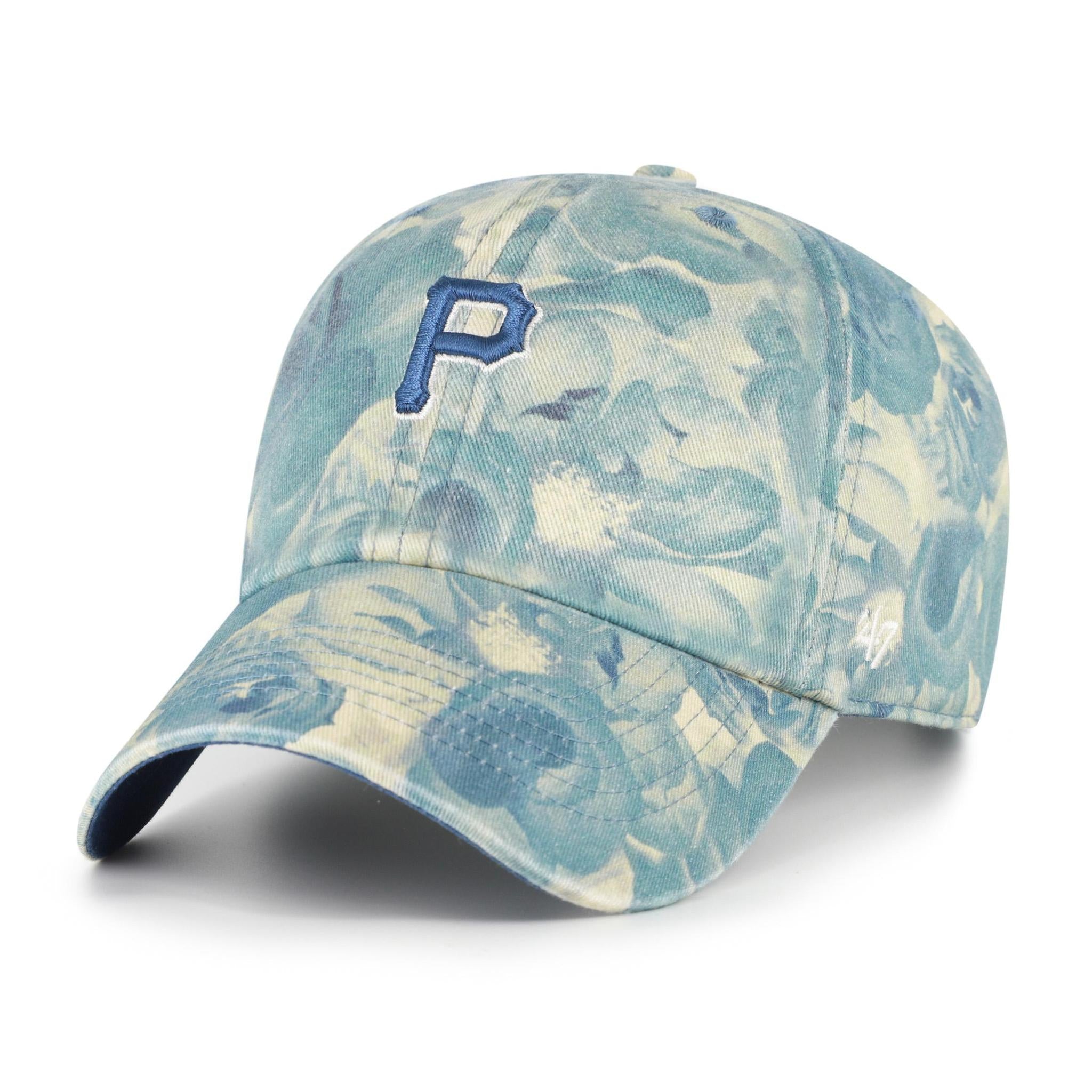 Pittsburgh Pirates Timber Blue Floral Clean Up Adjustable Hat ...