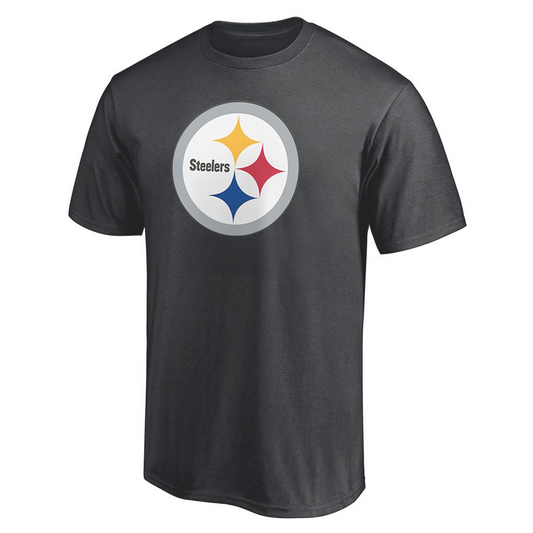 Pittsburgh Steelers Classic Charcoal Logo Tee