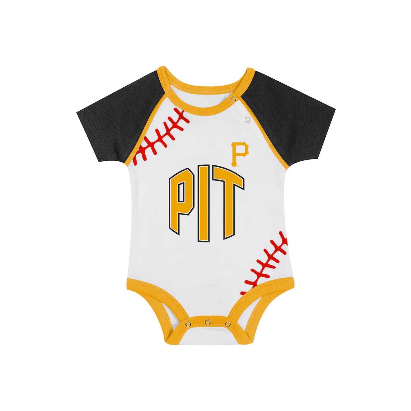 Newborn & Infant Pittsburgh Pirates Tied Up Bodysuit, Bib & Bootie Set