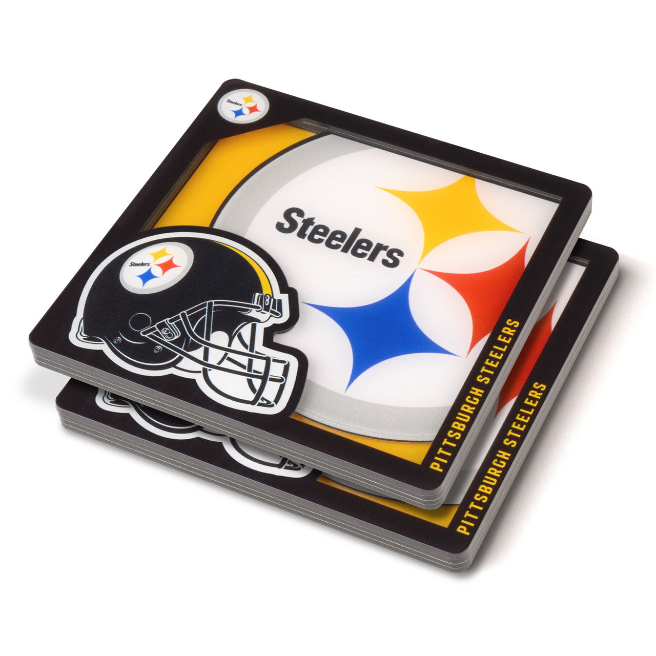 Pittsburgh Steelers 3D Logo Series Coasters Set