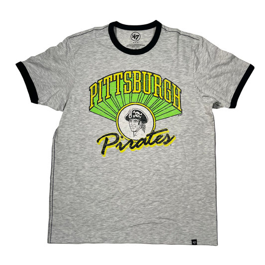 '47 Pittsburgh Pirates Athletic Grey Ringer Tee