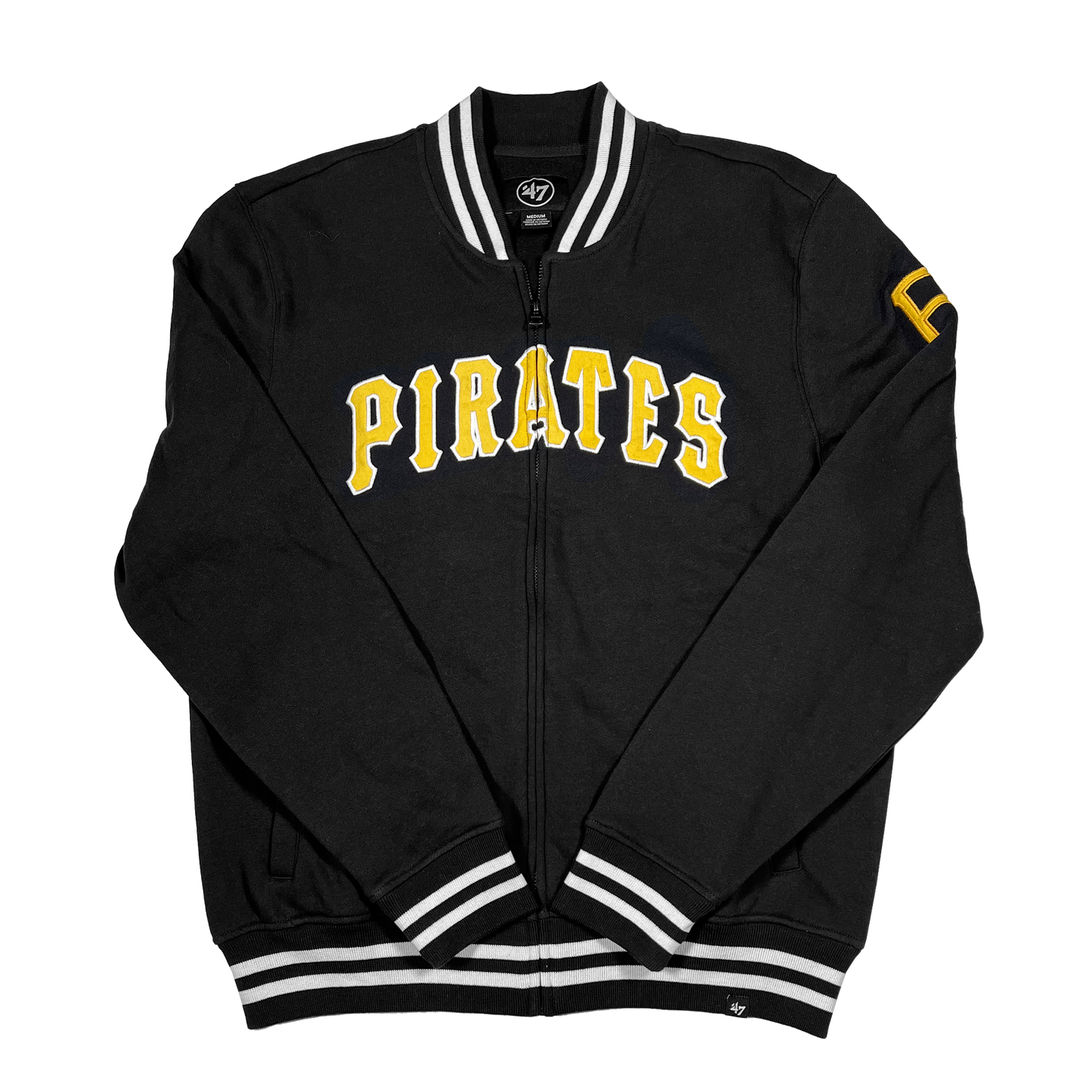 '47 Pittsburgh Pirates Black Wax Pack Pro Camden Full-Zip Track Jacket