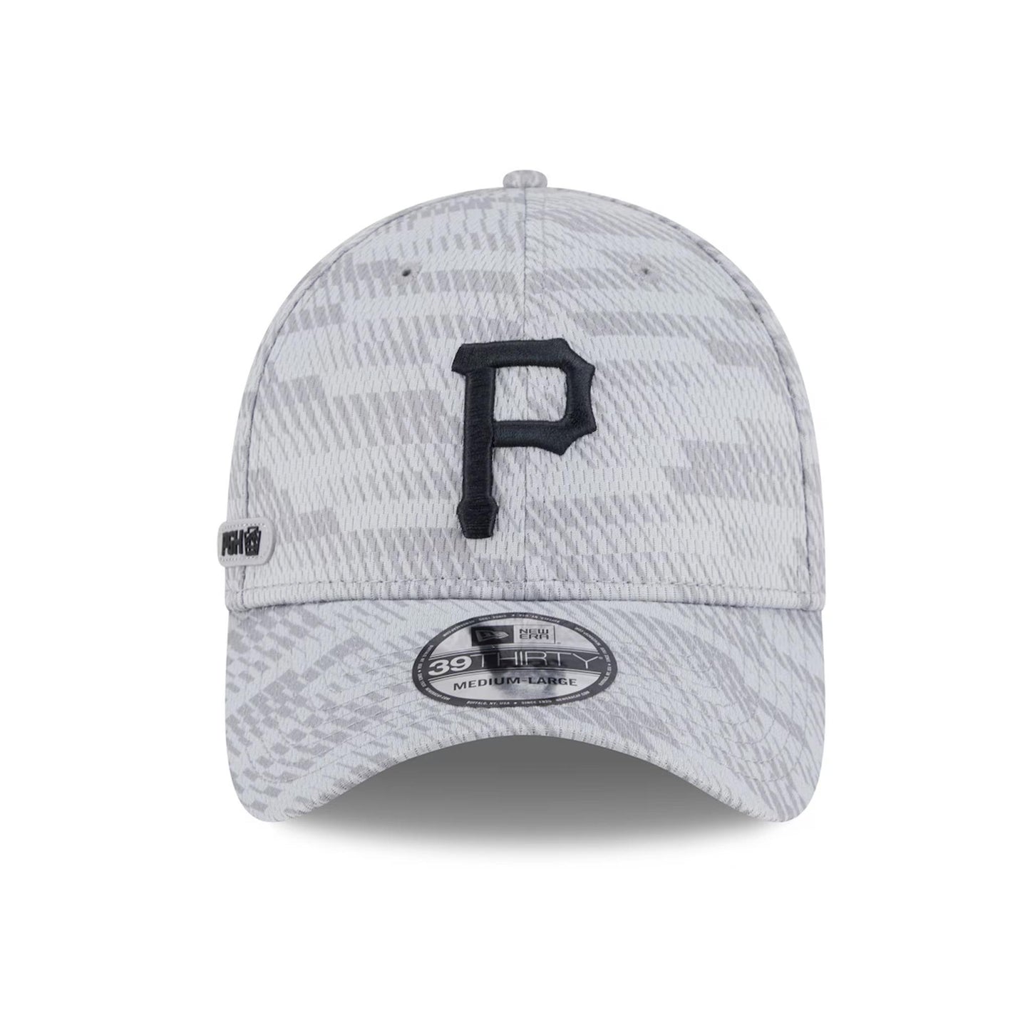 Pittsburgh Pirates New Era Gray 2025 MLB Clubhouse 39THIRTY Flex Hat