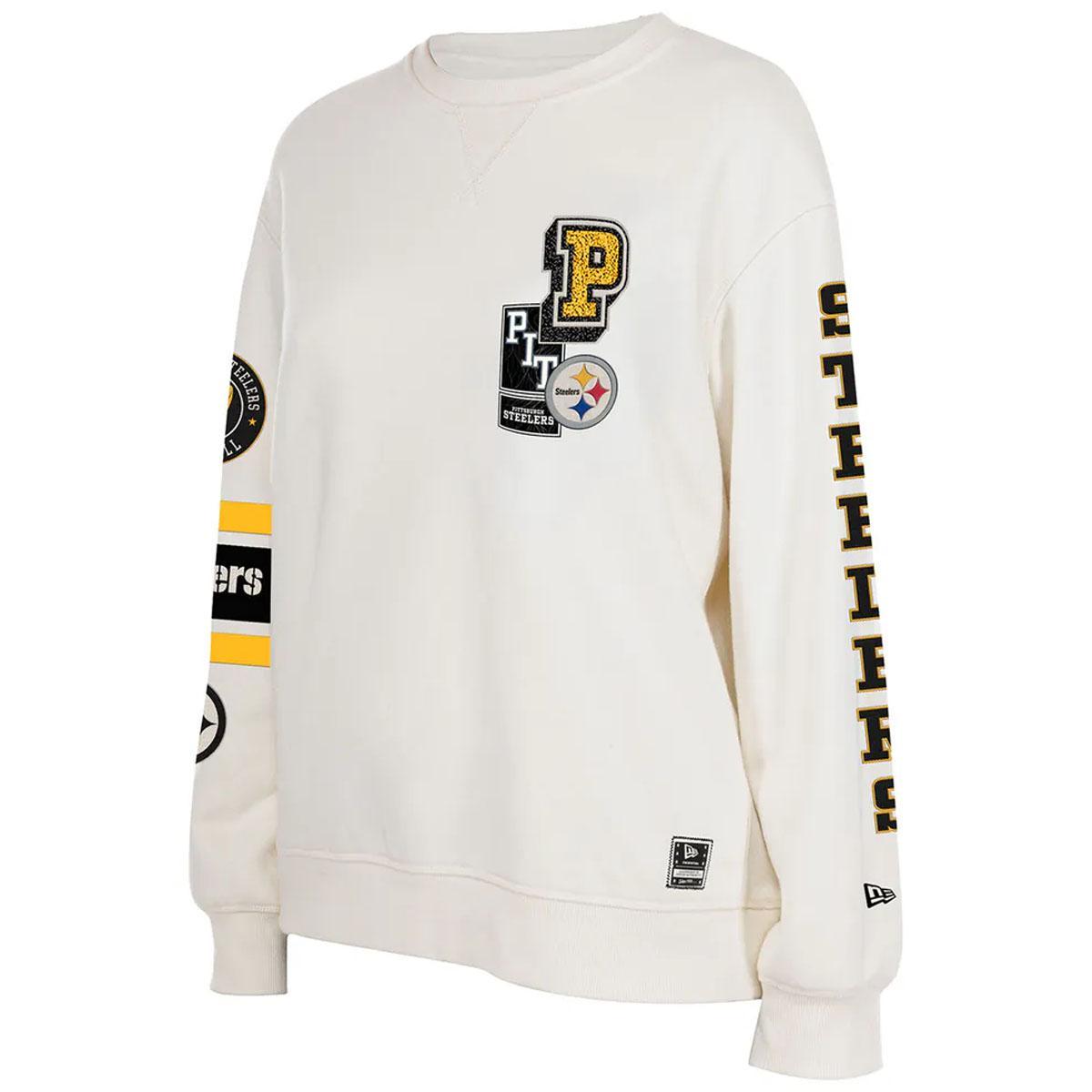 Pittsburgh Steelers New Era Women's Academic Crewneck Sweatshirt