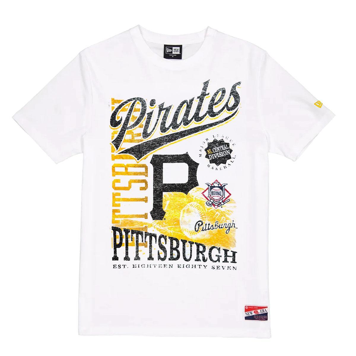Pittsburgh Pirates New Era Eighteen Eighty Seven White Tee