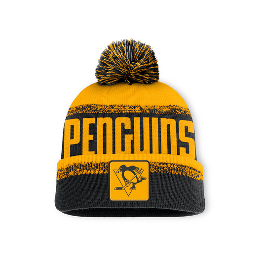 Pittsburgh Penguins Fanatics Fundamentals Thrive Cuffed Knit Hat with Pom